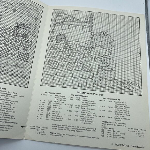 Praying Children By Dale Burdett Leaflet 2 Cross-stitch Pattern Preowned L-2 - Picture 6 of 8